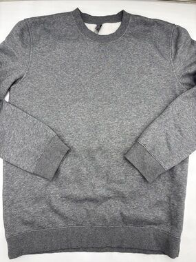 SKIMS Lounge Fleece Sweatshirt in Dark Heather Grey